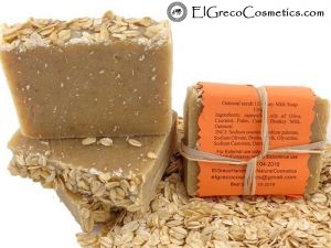 oatmeal scrub donkey milk soap back